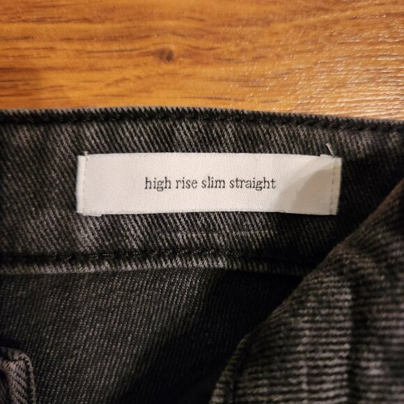 Sam Edelman High Rise Slim Straight Jeans with Side Seam Embroidery - Picture 5 of 14